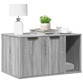 Mueble arenero para gatos madera gris Sonoma