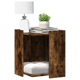 Smokey oak wood cat litter box furniture 42x42x51 cm by , Cat furniture - Ref: Foro24-857746, Price: 38,62 €, Discount: %