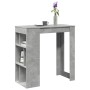 Mesa alta bar con estantes madera gris hormigón 102x50x103,5cm de , Mesas de cocina y de comedor - Ref: Foro24-854358, Precio...