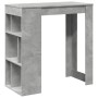 Mesa alta bar con estantes madera gris hormigón 102x50x103,5cm de , Mesas de cocina y de comedor - Ref: Foro24-854358, Precio...