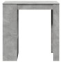 Mesa alta bar con estantes madera gris hormigón 102x50x103,5cm de , Mesas de cocina y de comedor - Ref: Foro24-854358, Precio...