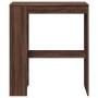 Tall bar table with oak brown shelves 90x40x103.5 cm by , Kitchen and dining tables - Ref: Foro24-854379, Price: 67,83 €, Dis...