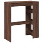 Tall bar table with oak brown shelves 90x40x103.5 cm by , Kitchen and dining tables - Ref: Foro24-854379, Price: 67,83 €, Dis...