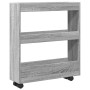 Narrow storage cart 3 levels gray Sonoma wood by , Kitchen and dining carts - Ref: Foro24-855246, Price: 48,92 €, Discount: %