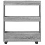 Narrow storage cart 3 levels gray Sonoma wood by , Kitchen and dining carts - Ref: Foro24-855246, Price: 48,92 €, Discount: %