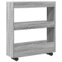 Narrow storage cart 3 levels gray Sonoma wood by , Kitchen and dining carts - Ref: Foro24-855246, Price: 48,92 €, Discount: %