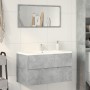 Armario pared baño madera ingeniería gris hormigón 80x38,5x45cm de , Muebles de baño - Ref: Foro24-856245, Precio: 55,61 €, D...