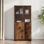 Aparador con puertas madera ingeniería envejecida 68x37x142 cm de , Aparadores - Ref: Foro24-3318722, Precio: 168,93 €, Descu...