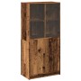 Aparador con puertas madera ingeniería envejecida 68x37x142 cm de , Aparadores - Ref: Foro24-3318722, Precio: 168,93 €, Descu...