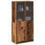 Aparador con puertas madera ingeniería envejecida 68x37x142 cm de , Aparadores - Ref: Foro24-3318722, Precio: 168,93 €, Descu...