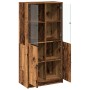 Aparador con puertas madera ingeniería envejecida 68x37x142 cm de , Aparadores - Ref: Foro24-3318722, Precio: 168,93 €, Descu...