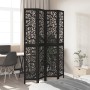 4-panel solid Paulownia wood room divider screen in black. by , Room dividers - Ref: Foro24-358754, Price: 103,36 €, Discount: %