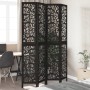 4-panel solid Paulownia wood room divider screen in black. by , Room dividers - Ref: Foro24-358756, Price: 123,50 €, Discount: %