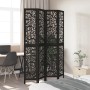 4-panel solid Paulownia wood room divider screen in black. by , Room dividers - Ref: Foro24-358756, Price: 123,50 €, Discount: %