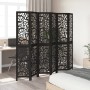 6-panel solid Paulownia wood room divider screen in black. by , Room dividers - Ref: Foro24-358763, Price: 167,03 €, Discount: %