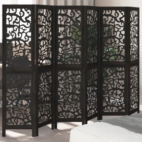 6-panel solid Paulownia wood room divider screen