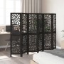 6-panel solid Paulownia wood room divider screen in black. by , Room dividers - Ref: Foro24-358761, Price: 145,55 €, Discount: %