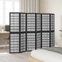 6-panel solid Paulownia wood room divider screen in black. by , Room dividers - Ref: Foro24-358777, Price: 147,52 €, Discount: %