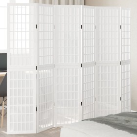 Solid wood 6-panel room divider