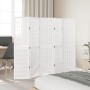 5-panel solid Paulownia wood white room divider by , Room dividers - Ref: Foro24-358789, Price: 122,82 €, Discount: %