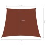 Toldo de vela trapezoidal de tela oxford terracota 2/4x3 m de vidaXL, Sombrillas - Ref: Foro24-135406, Precio: 20,84 €, Descu...