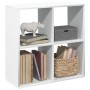 Weißes Holzregal Raumteiler 69,5x29x69,5 cm von , Bücherregale und Regale - Ref: Foro24-858003, Preis: 53,47 €, Rabatt: %