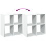 White engineering wooden divider bookshelf 69.5x29x69.5 cm by , Bookcases and shelves - Ref: Foro24-858003, Price: 53,47 €, D...