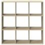 Wooden room divider bookcase in Sonoma oak engineering, 102x29x103.5 cm by , Bookcases and shelves - Ref: Foro24-858041, Pric...