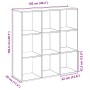 Wooden room divider bookcase in Sonoma oak engineering, 102x29x103.5 cm by , Bookcases and shelves - Ref: Foro24-858041, Pric...