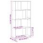 Ingenieurholzregal in Sonoma-Grau 60x20x120 cm von , Bücherregale und Regale - Ref: Foro24-858152, Preis: 61,41 €, Rabatt: %