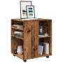 Engineered wood aged cabinet with wheels 60x53x72 cm by , Lockers and storage cabinets - Ref: Foro24-856658, Price: 87,12 €, ...