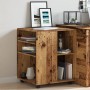 Engineered wood aged cabinet with wheels 60x53x72 cm by , Lockers and storage cabinets - Ref: Foro24-856658, Price: 87,12 €, ...