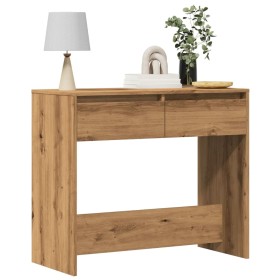 Handcrafted engineered wood oak console table 89x41x76.5 cm by , Side tables - Ref: Foro24-856775, Price: 80,59 €, Discount: %