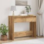 Mesa consola madera de ingeniería roble artesanal 89x41x76,5 cm de , Mesas auxiliares - Ref: Foro24-856775, Precio: 80,59 €, ...