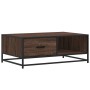 Engineered wood and metal brown coffee table 90x57x35 cm by , Coffee table - Ref: Foro24-848758, Price: 101,60 €, Discount: %