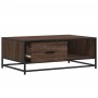 Engineered wood and metal brown coffee table 90x57x35 cm by , Coffee table - Ref: Foro24-848758, Price: 101,60 €, Discount: %