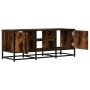 TV stand made of metal and smoked oak wood, measuring 100x35x41 cm. by , TV Furniture - Ref: Foro24-848836, Price: 91,49 €, D...