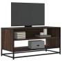 Mueble TV metal y madera ingeniería marrón roble 91x40x46 cm de , Muebles TV - Ref: Foro24-848888, Precio: 67,75 €, Descuento: %