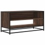 Mueble TV metal y madera ingeniería marrón roble 91x40x46 cm de , Muebles TV - Ref: Foro24-848888, Precio: 67,75 €, Descuento: %