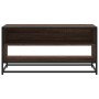 Mueble TV metal y madera ingeniería marrón roble 91x40x46 cm de , Muebles TV - Ref: Foro24-848888, Precio: 67,75 €, Descuento: %