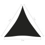 Toldo de vela triangular tela Oxford negro 5x5x5 m de vidaXL, Sombrillas - Ref: Foro24-135785, Precio: 42,99 €, Descuento: %