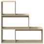 Oak Sonoma wood 3-level divider bookcase 123x29x123 cm by , Bookcases and shelves - Ref: Foro24-857987, Price: 81,18 €, Disco...