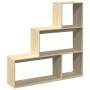 Oak Sonoma wood 3-level divider bookcase 123x29x123 cm by , Bookcases and shelves - Ref: Foro24-857987, Price: 81,18 €, Disco...