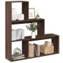 Divider bookcase 3 levels brown oak wood 123x29x123 cm by , Bookcases and shelves - Ref: Foro24-857991, Price: 83,37 €, Disco...