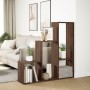 Divider bookcase 3 levels brown oak wood 123x29x123 cm by , Bookcases and shelves - Ref: Foro24-857991, Price: 83,49 €, Disco...