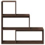 Divider bookcase 3 levels brown oak wood 123x29x123 cm by , Bookcases and shelves - Ref: Foro24-857991, Price: 83,49 €, Disco...