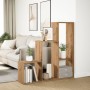 Divider bookcase 4 levels oak wood artisan 123x29x123 cm by , Bookcases and shelves - Ref: Foro24-857993, Price: 81,18 €, Dis...