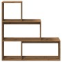 Divider bookcase 4 levels oak wood artisan 123x29x123 cm by , Bookcases and shelves - Ref: Foro24-857993, Price: 81,18 €, Dis...