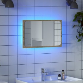 Comprar Espejo de baño con luz LED gris hormigón