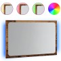 Bathroom mirror with LED light oak artisan 60x8.5x38 cm by , bathroom vanities - Ref: Foro24-856266, Price: 54,70 €, Discount: %